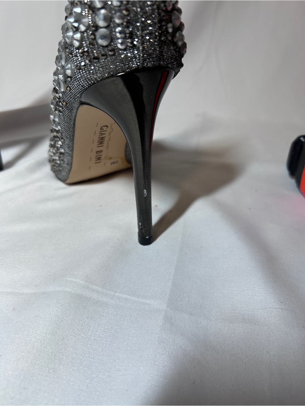 Gianni Bini Rhinestone Pointed Toe Stiletto Heels Glam Evening Pumps - Picture 7 of 14